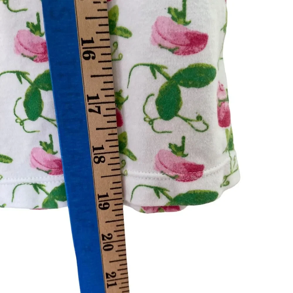 Marimekko By Sweet Potatoes Girls Pink Green Floral Cotton Dress Size 4T Soft